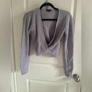 Knit tie sweater